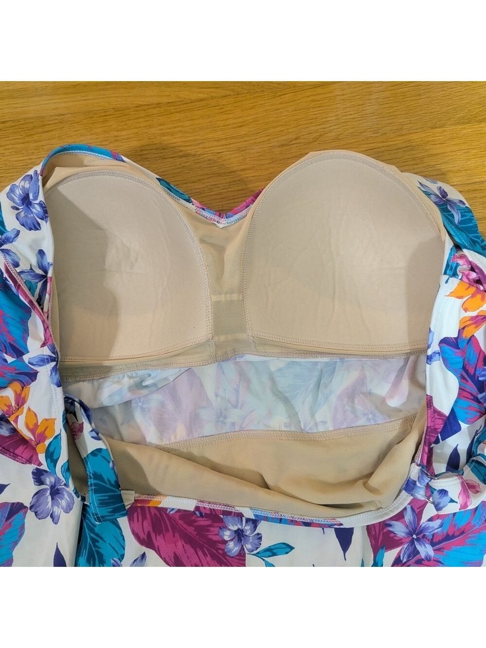 Swimsuits For All Floral V Neck Tankini Top Set Size 28 - Picture 11 of 12